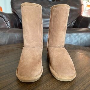 BEARPAW Women's Eva Tall Boot Chestnut Shearling Lined Soft Brown Winter Fuzzy 7